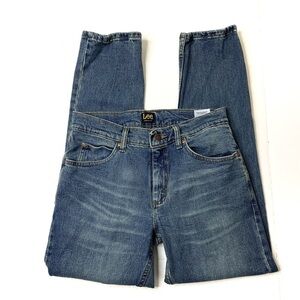 Lee Whiskered Regular Tapered Straight Leg Jeans